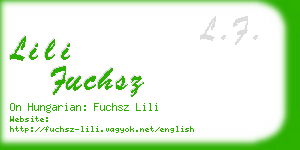 lili fuchsz business card